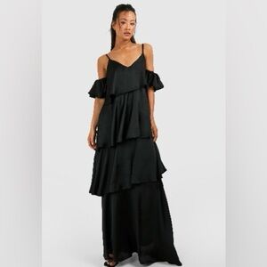 Boohoo Black Maxi Dress
